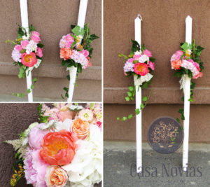 Lumanari nunta bujori